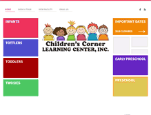 Tablet Screenshot of childrenscornerlearningcenter.com